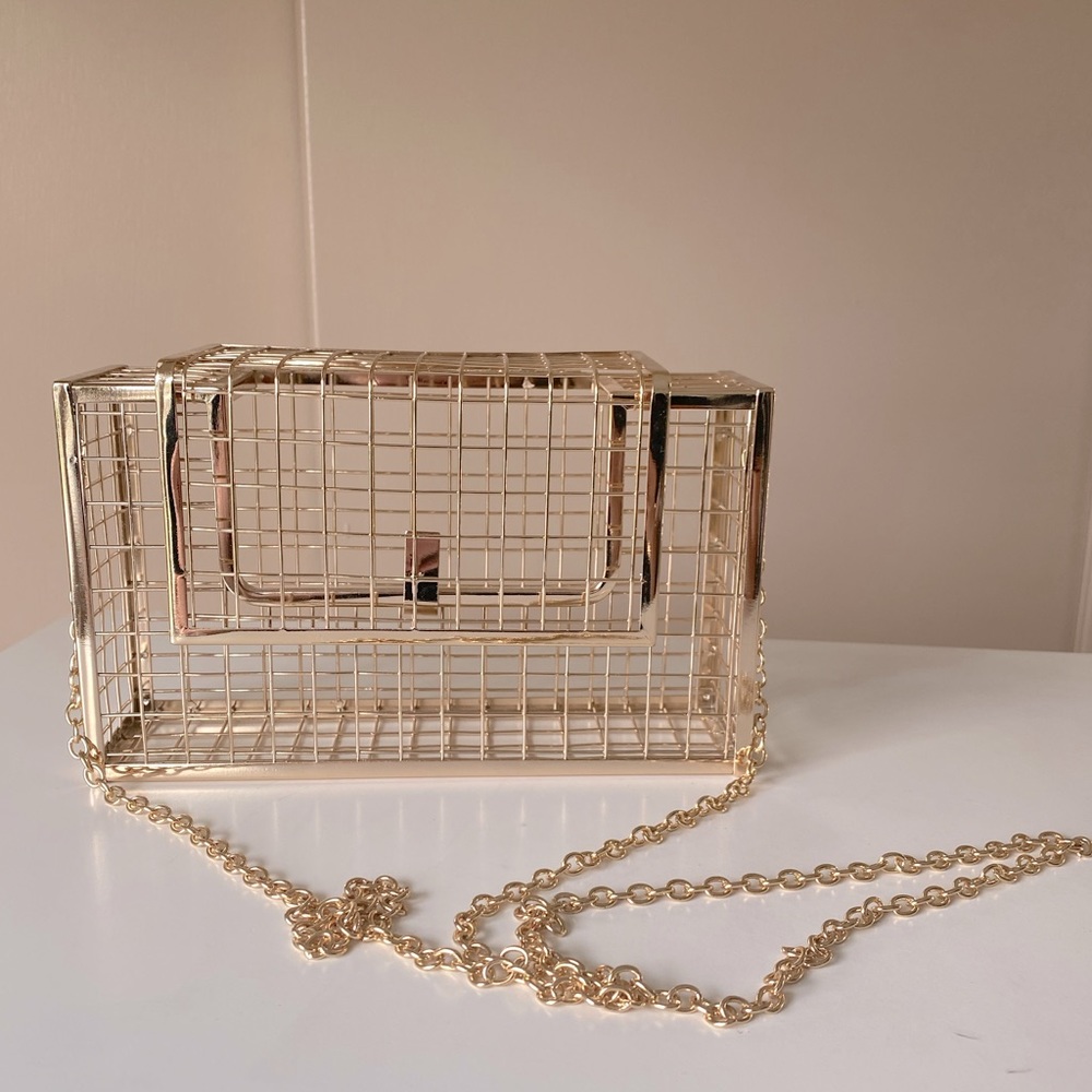 Gold metal Purse